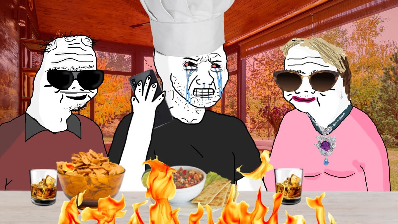 WOJAK TRADES CRYPTO AT FAMILY BBQ