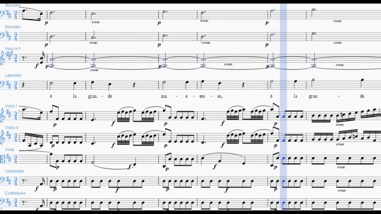 Madamina! Il catalogo è questo - Karaoke (instrumental orchestra accompaniment w/ lyrics & score)