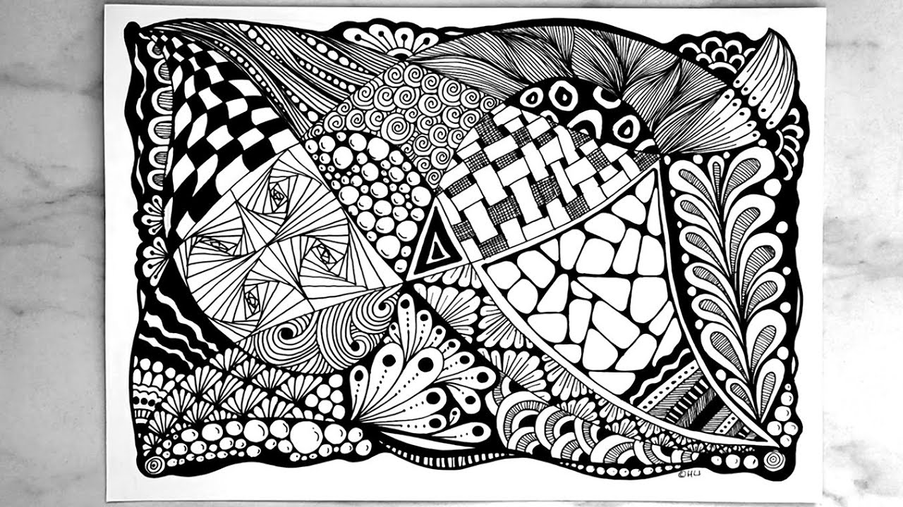 Zentangles for beginners , zentangle patterns tutorial