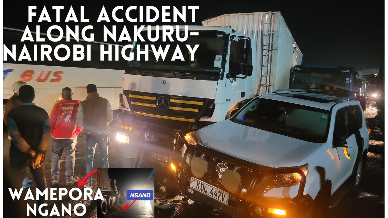 4 Vehicles Crash on Nairobi–Nakuru Highway|| Residents Rush to Collect Spilled Wheat (NGANO YA BURE)