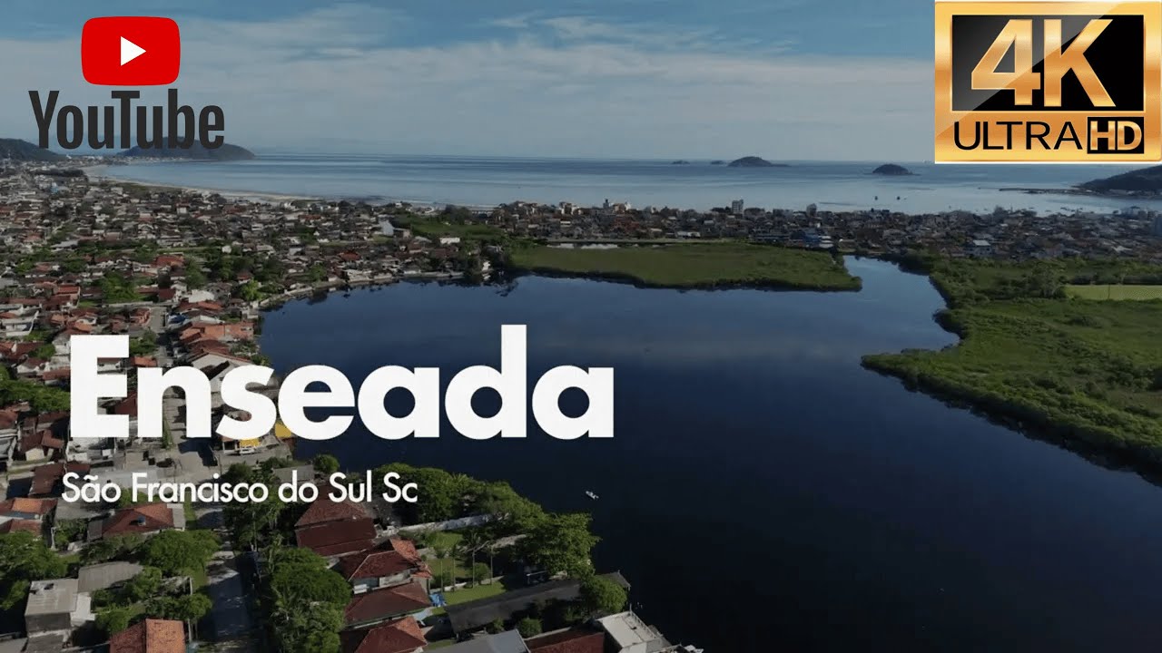 São Francisco do Sul Sc 4K “ Vista de Cima “ Praia da Enseada 