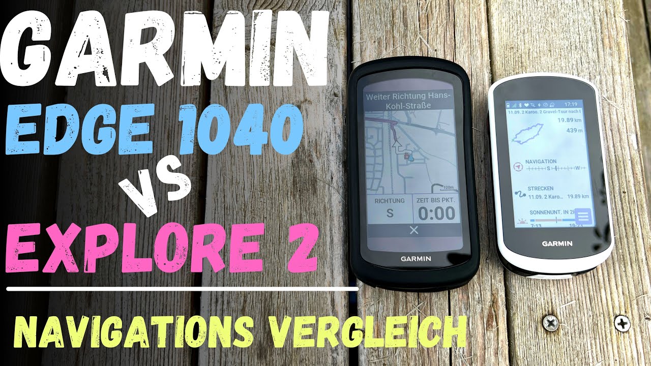 Тест навигации Garmin Edge 1040 (Solar) против Explore 2 im Navigations Test