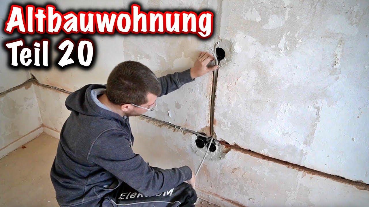 Leitungen im Schlafzimmer ziehen - Elektrik in Altbauwohnung erneuern! ElektroM
