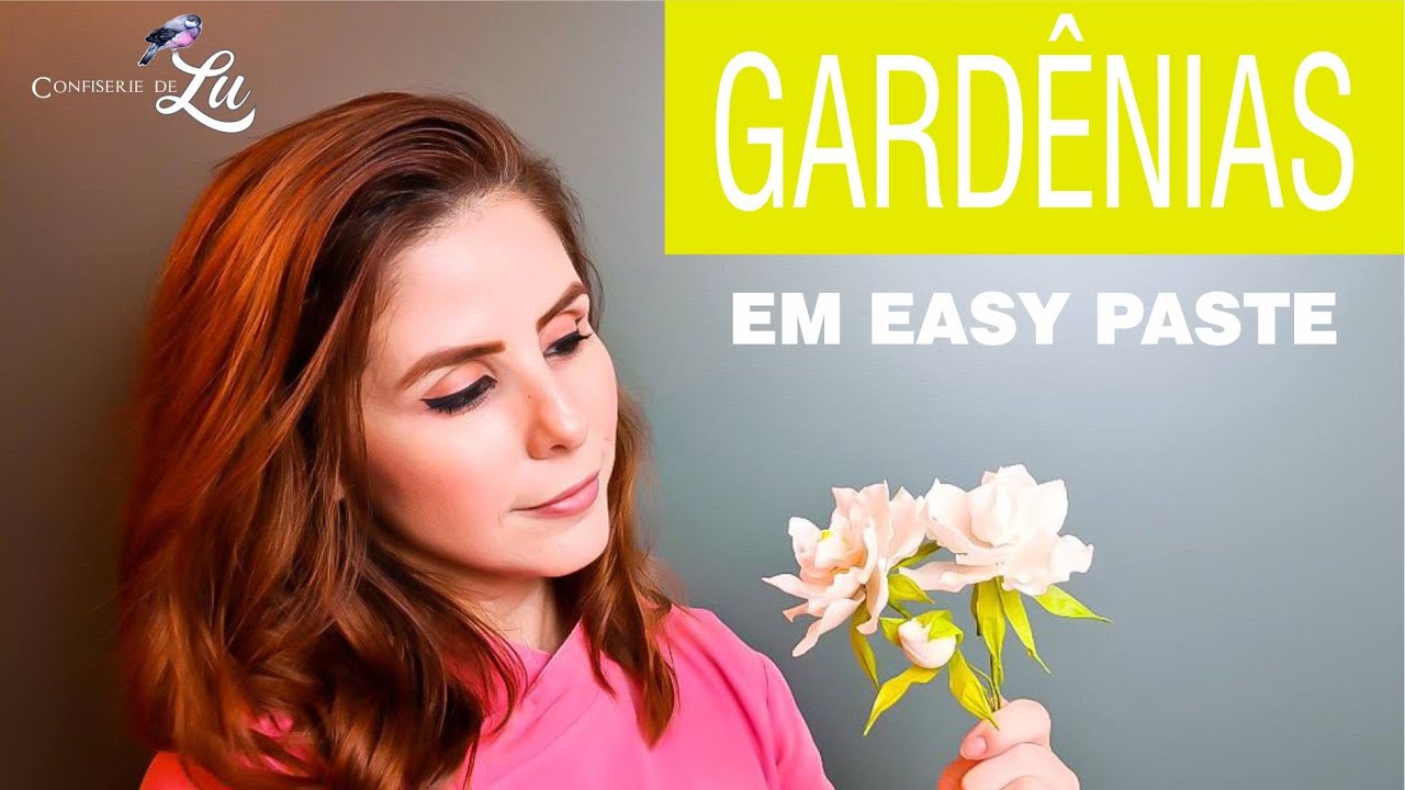 Como fazer a flor Gardênia, e 3 estágios diferentes, em massa Easy Paste