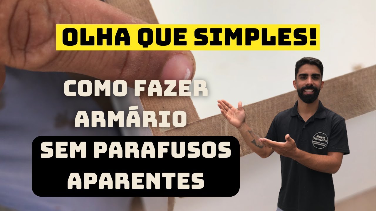 COMO FAZER ARMÁRIO SEM PARAFUSOS APARENTES!