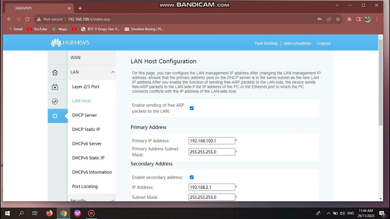 how to config 5v5 multi vlan set up