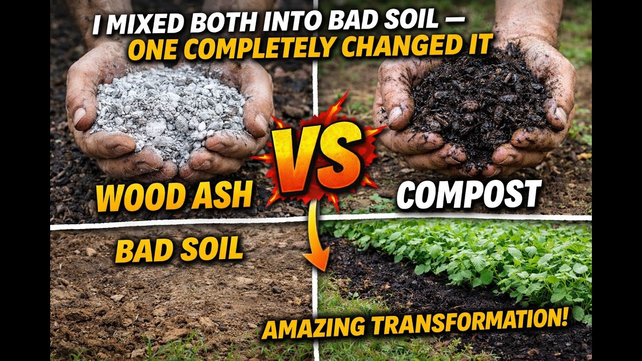 Wood Ash vs Compost I Mixed Both Into Bad Soil — One Completely Changed It