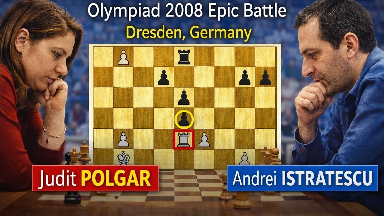 Judit Polgar vs Andrei Istratescu ◉ Olympiad 2008 Epic Battle | Full Chess Game