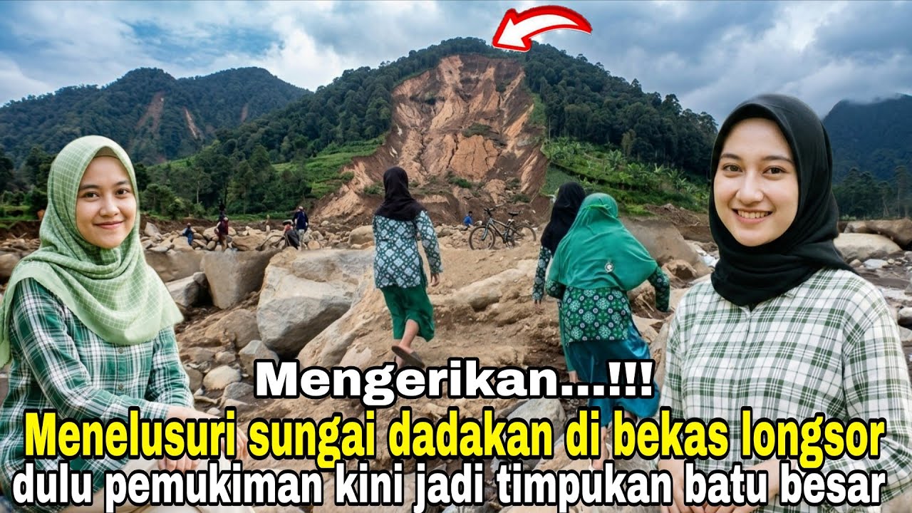 Mengerikan‼️kemunculan sungai baru di lokasi longsor pasirlangu menghenohkan warga pertanda apa ini❓