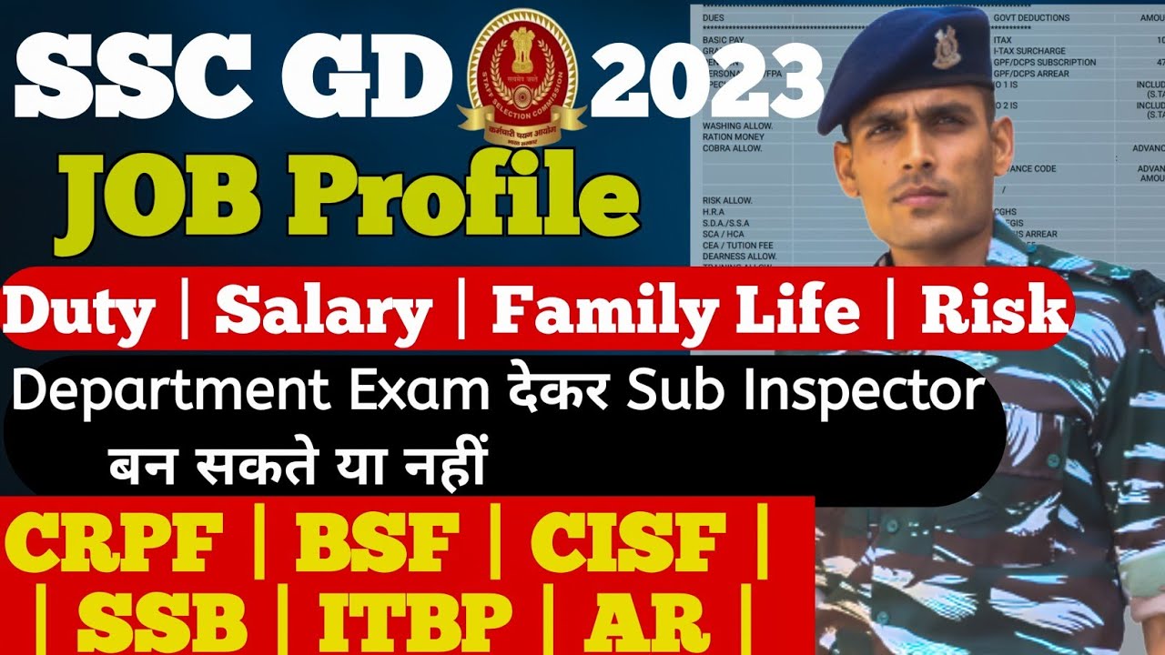 SSC GD Job Profile | Duty | Salary | Family quarter | All Doubt Clear | Details Video हिंदी में |