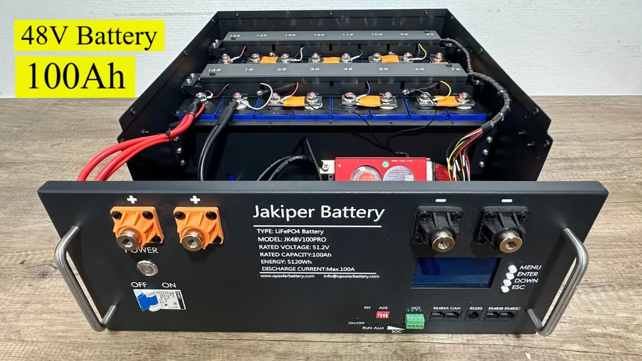 как установить BMS 200A 48V на LiFePO4 батареи, создать 48V системы хранения