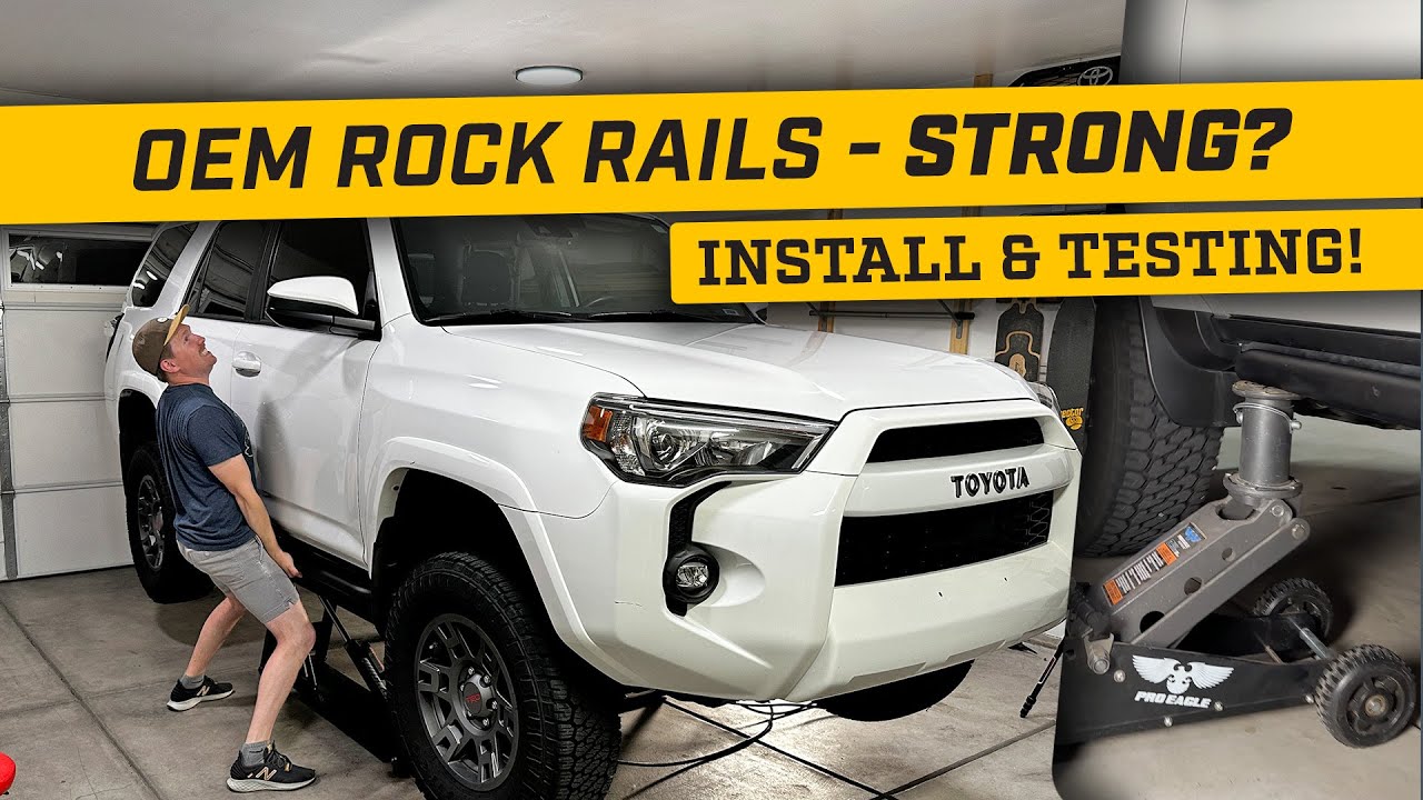 Toyota 4Runner OEM Rock Sliders?? Install & Test!