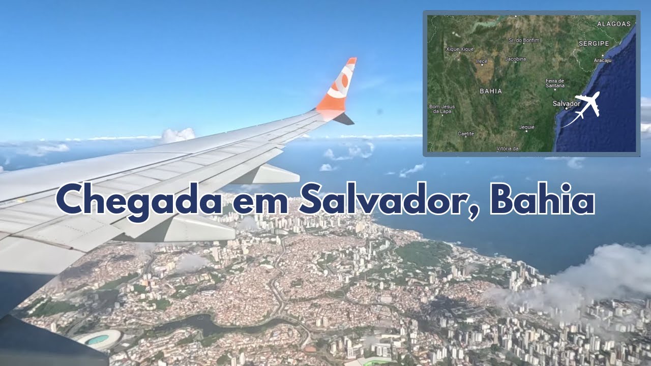 Pouso em Salvador, Bahia. Vista da Janela. Boeing 737 Max 8 da Gol
