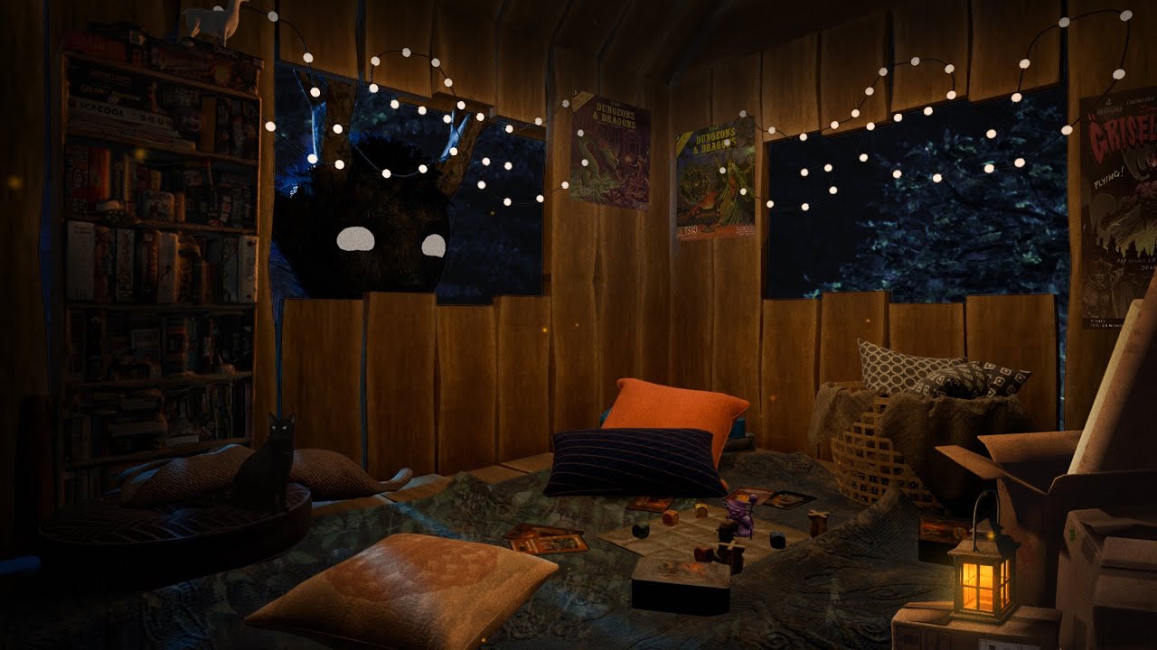 Treehouse Board Game Night | ASMR Ambience