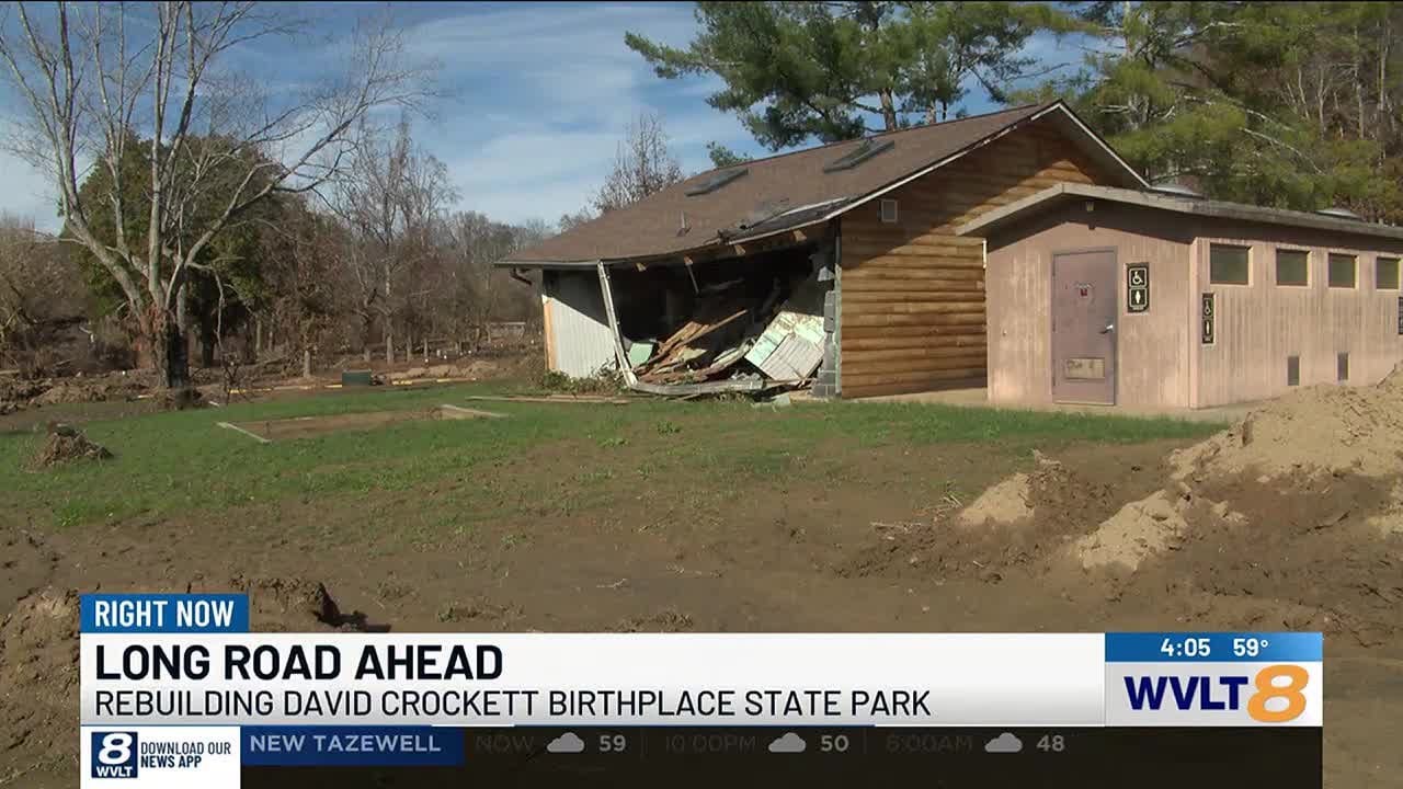 Surveying the damage from Helene at David Crockett Birthplace State Park