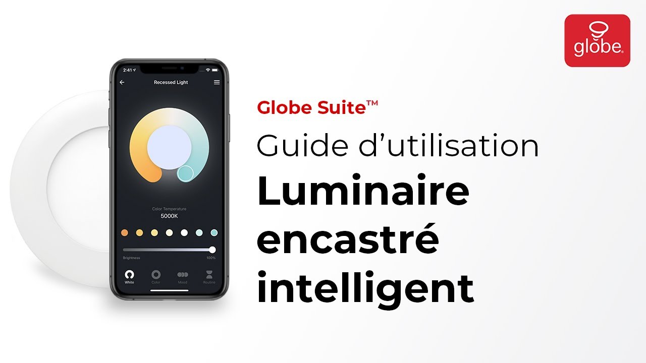 Luminaire encastré intelligent – Guide d'installation et d'utilisation | Maison intelligente Globe