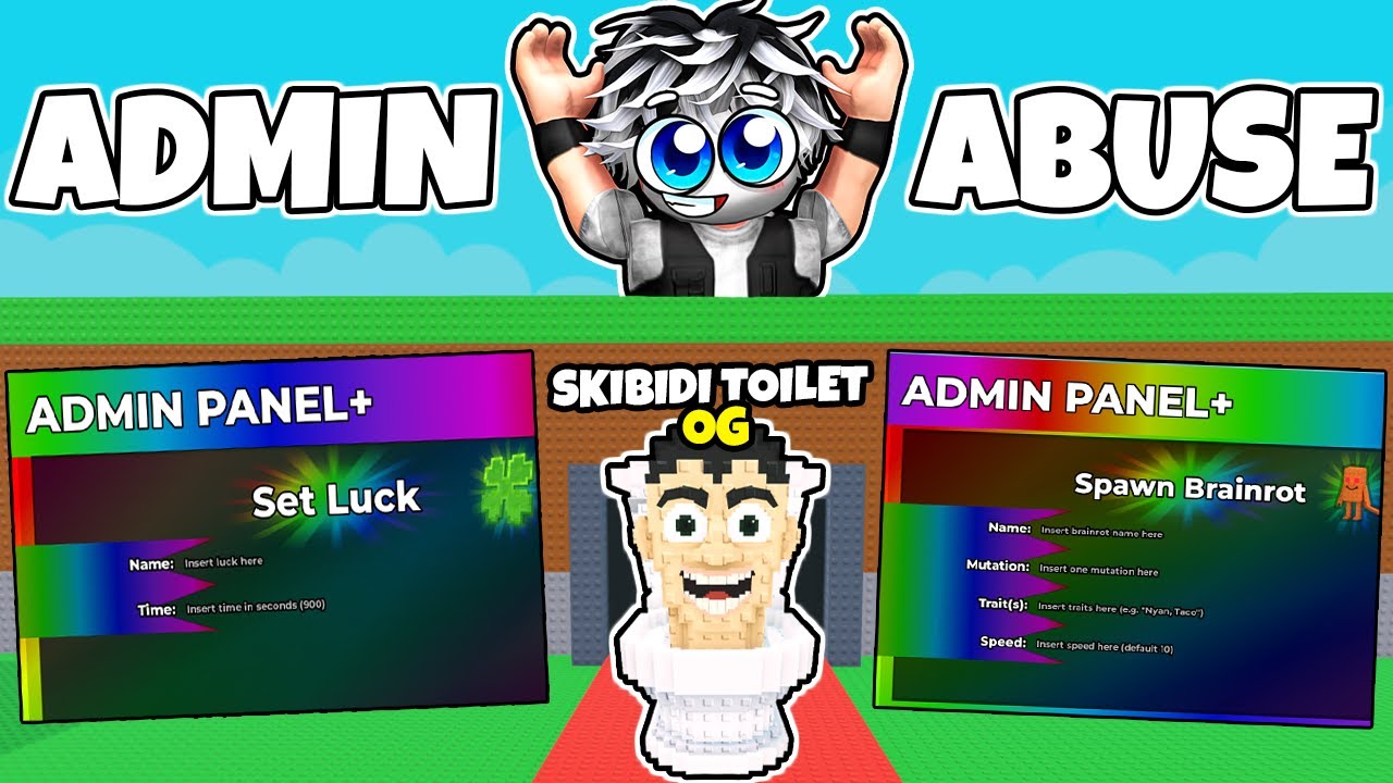 ZROBIŁEM WŁASNY OP ADMIN ABUSE W STEAL A BRAINROT! Roblox