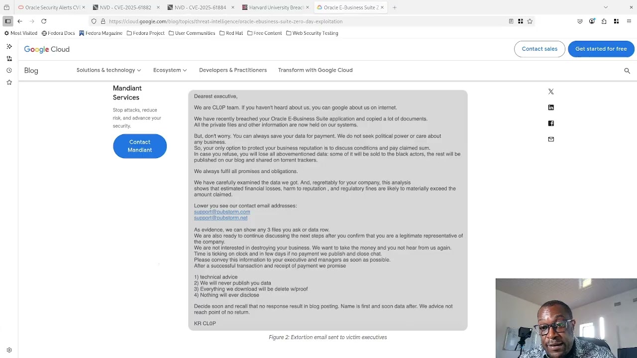 Cyber News today 2025-10-19 ( Oracle EBS Zero Day, Harvard University, and Wits' Oracle EBS breach)