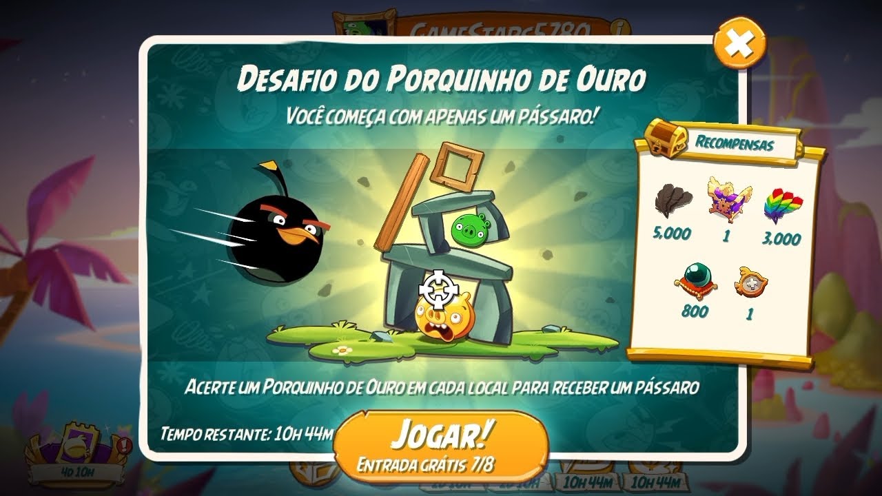 Angry Birds 2 Gold Piggy Challenge Bomb (08/Mar/2026)