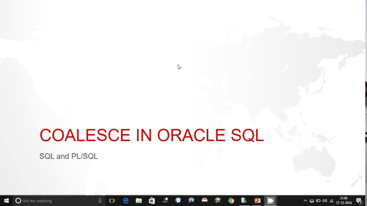 COALESCE IN ORACLE SQL