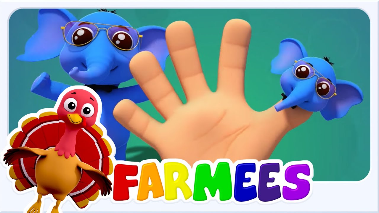 象 フィンガーファミリー | 子供向けの教育的な童謡 - Farmees