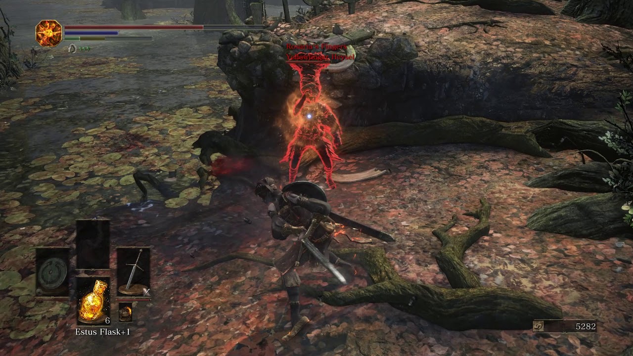 Dark Souls III: Yellowfinger Heysel in Crucifixion Woods fight