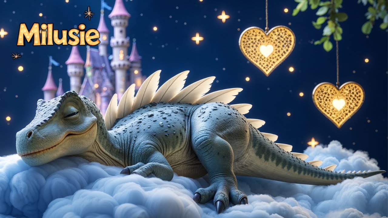 Urocza kołysanka o dinozaurze 💤 - SEN W 10 MINUT | Kołysanka dla dziecka z Dinusiem 🎶