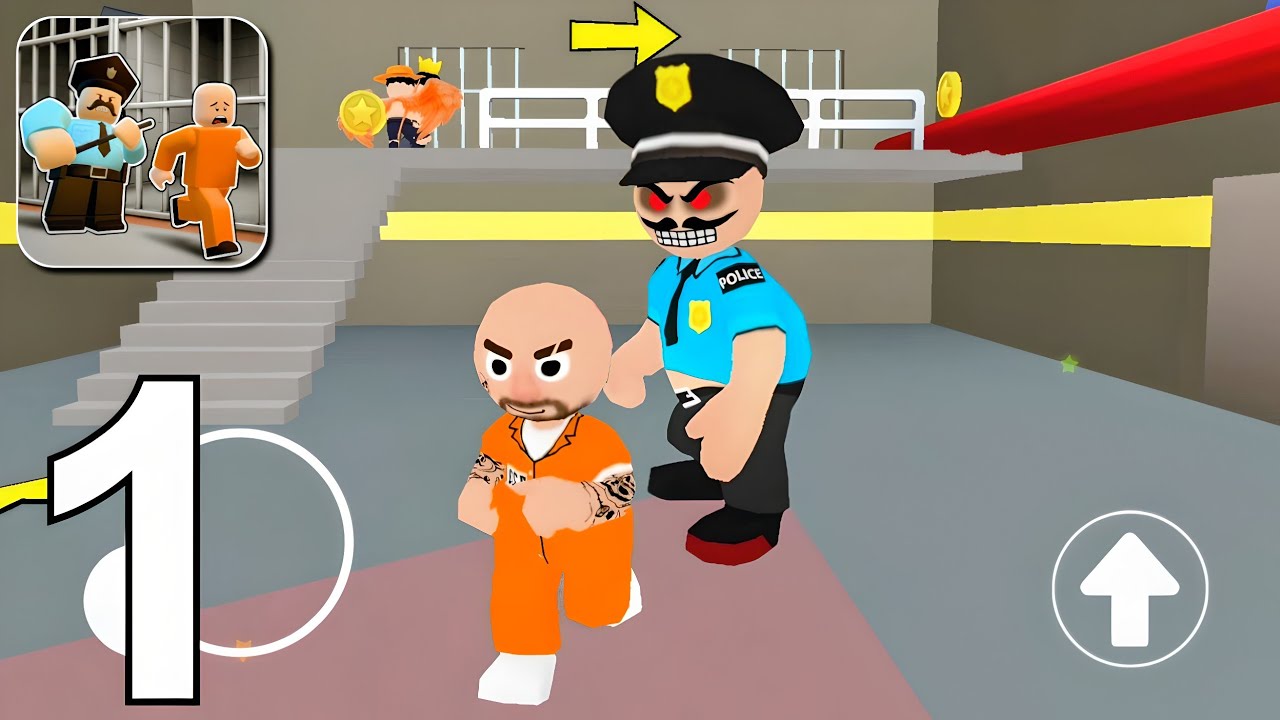 Obby Escape Parkour Runner - Gameplay Walkthrough Part 1 - Police Prison Escape (Android, iOS)