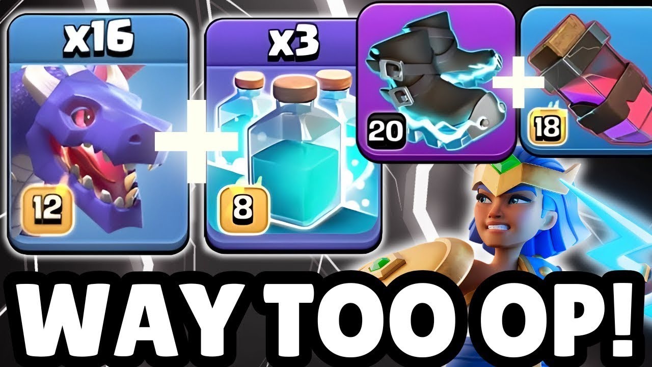 This RC CHARGE + Mass Dragon Combo is DESTROYING TH17! | Easiest TH17 Hydra Attack Strategy