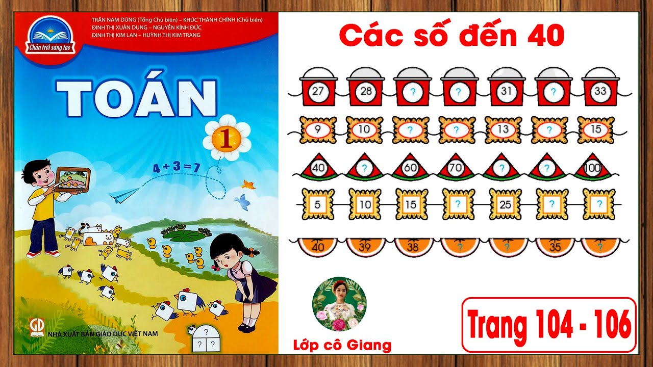 Toán lớp 1 chân trời sáng tạo trang 104-106 |Các số đến 40