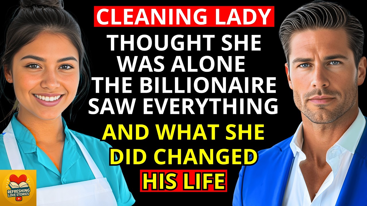 THE CLEANING LADY THOUGHT SHE WAS ALONE  THE BILLIONAIRE SAW EVERYTHING — AND WHAT SHE DID CHANGED..