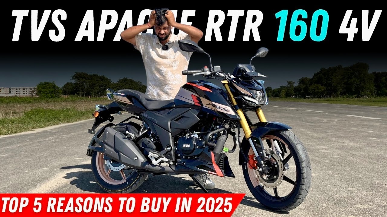 2025 New TVS Apache RTR 160 4v  TFT Display | Top 5 Reasons To Buy 😱 ?