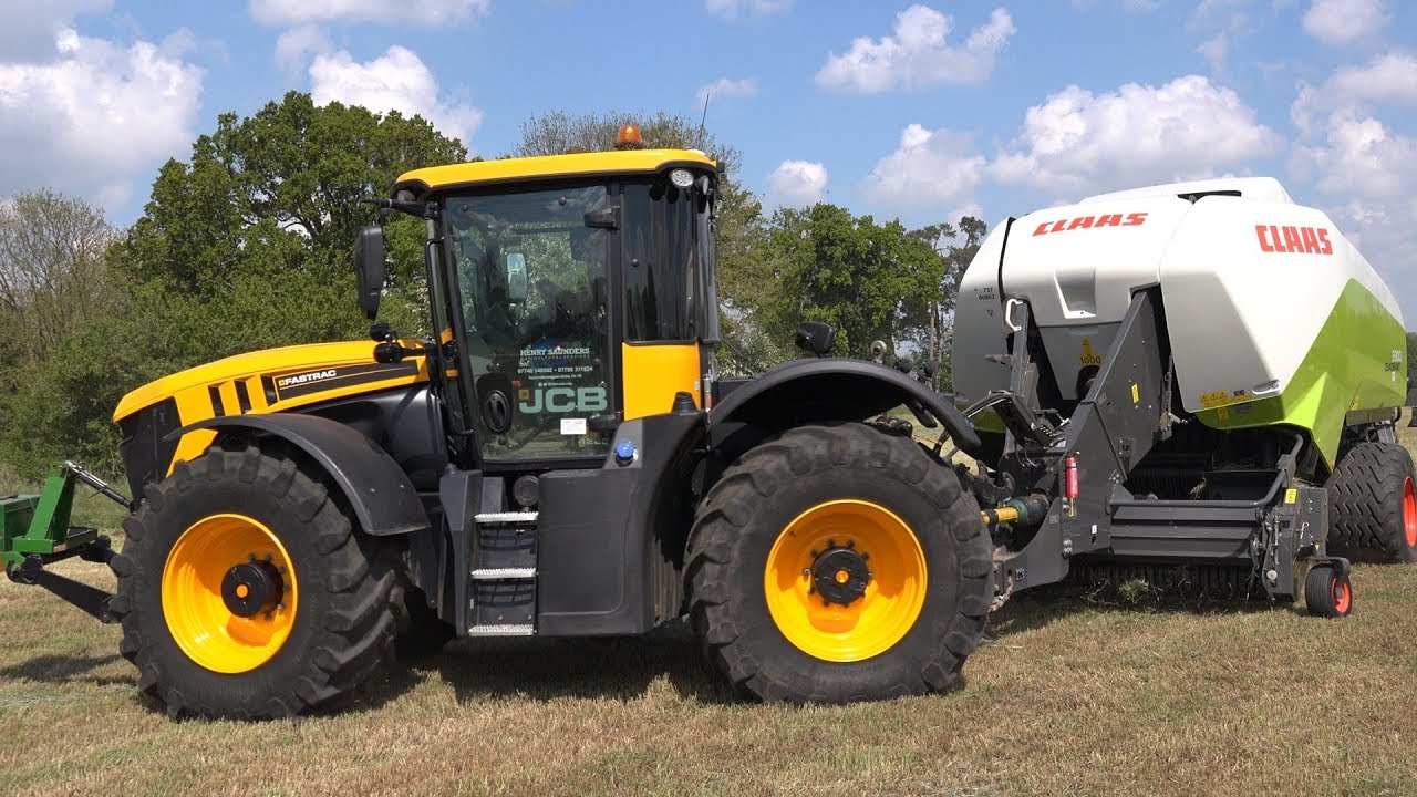 JCB 4220 BIG BALING SILAGE FENDT 516 WRAPPING