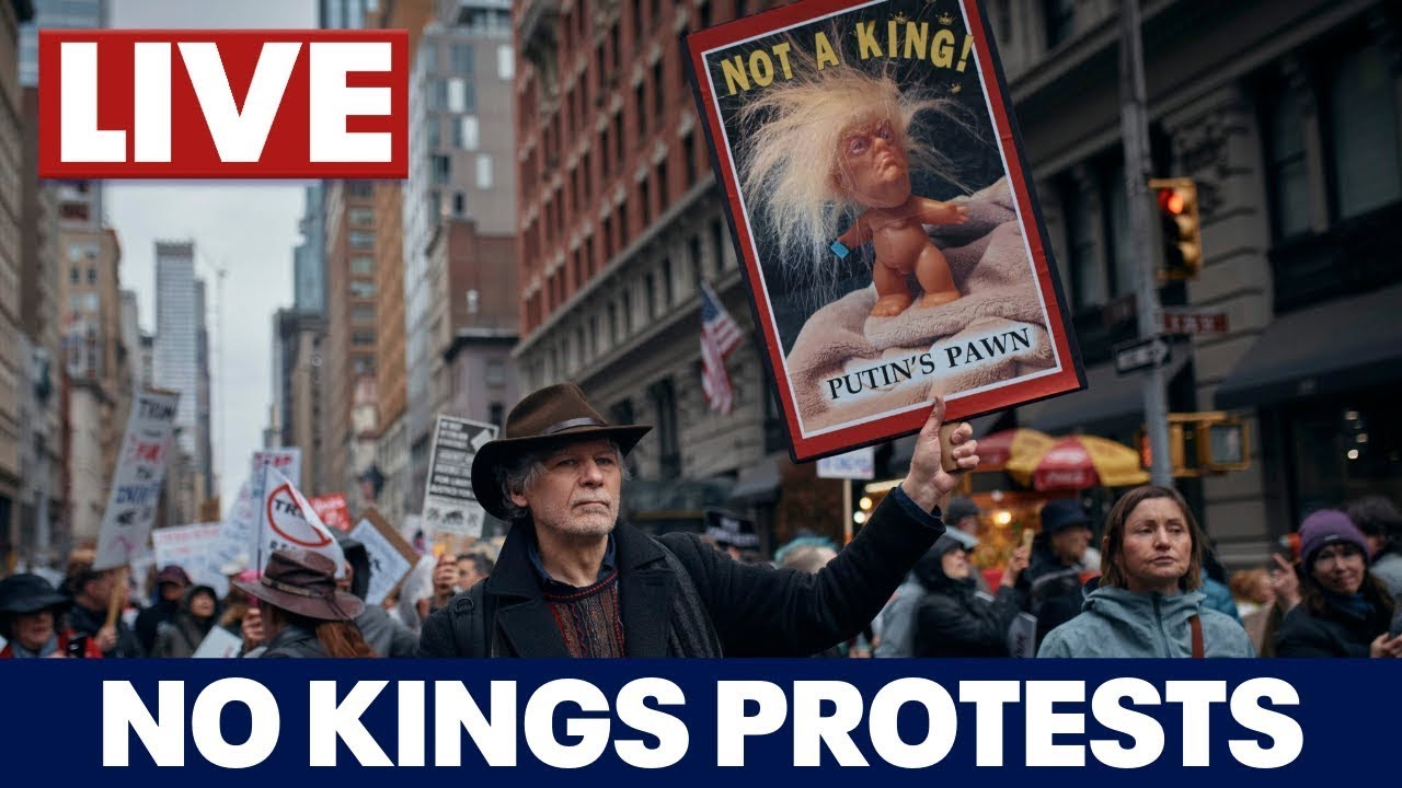 LIVE l 'No Kings' anti-Trump protests in NYC, across the US