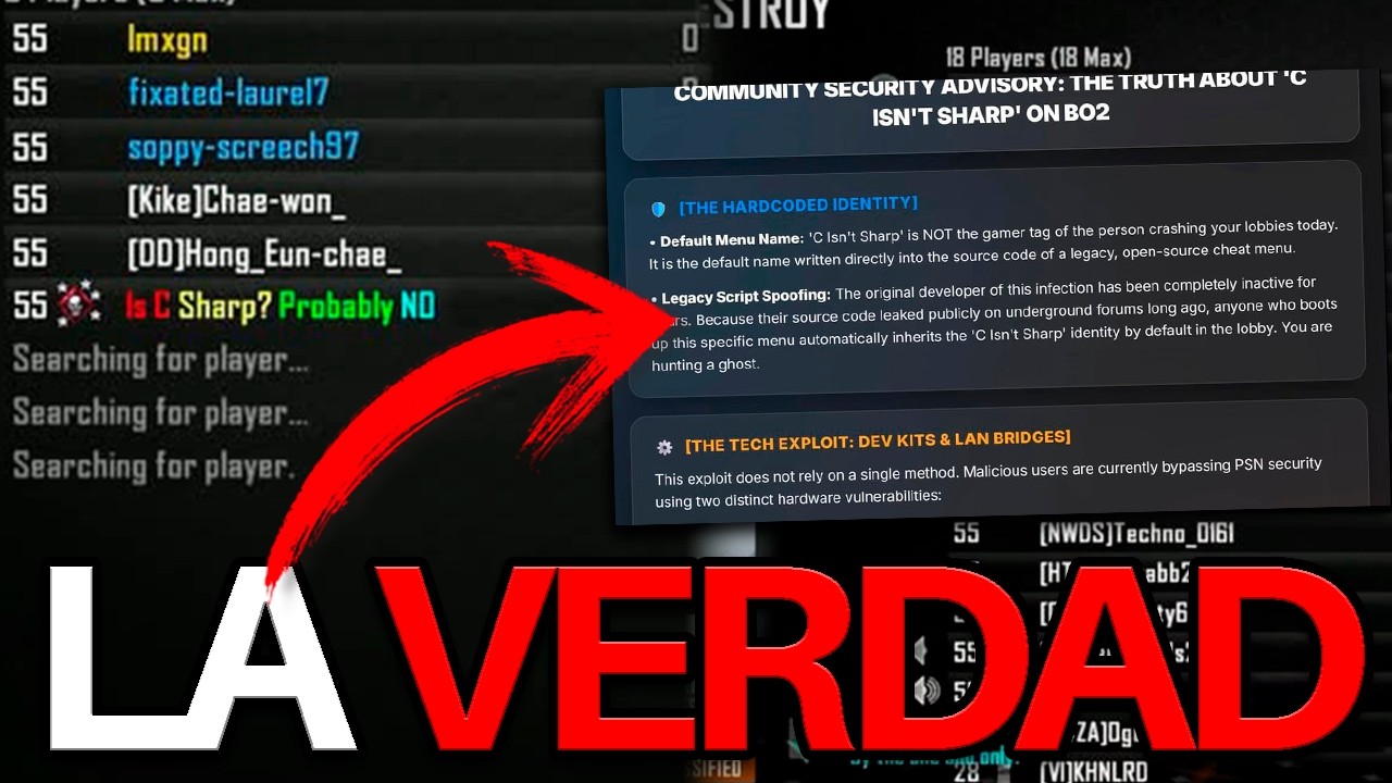 🚨TODA LA VERDAD SOBRE C ISNT SHARP: EL HACKER DE BLACK OPS 2