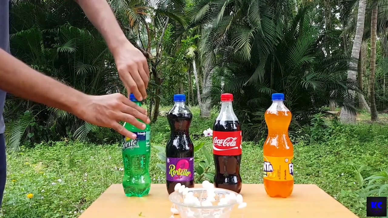 Mentos  vs Coca Cola & Sprite & Portello & Fanta