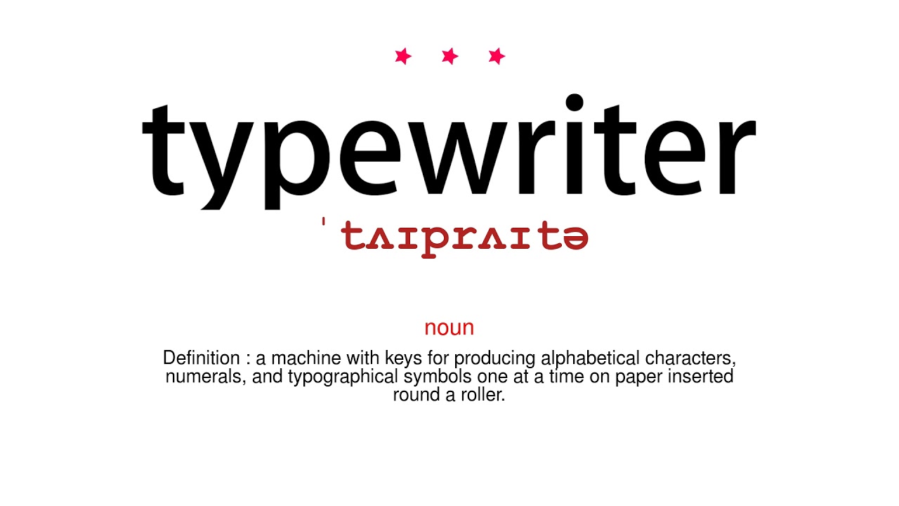How to pronounce typewriter - Vocab Today