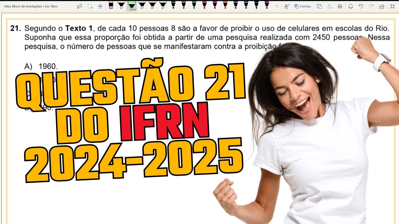 Curso Preparatório para o IFRN 2025 matemática. Questão 21 sobre Regra de Três. Institutos Federais.