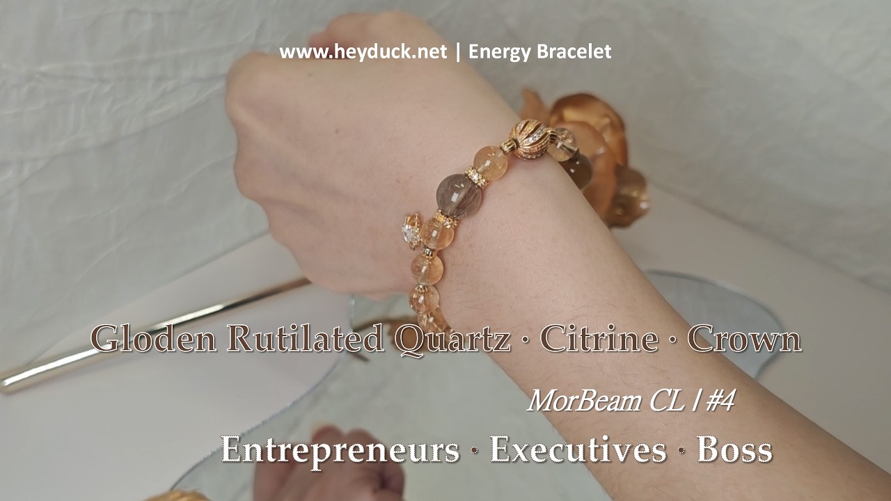 Golden Rutilated Quartz & Citrine Wealth Bracelet | For Career Women & Entrepreneurs | MorBeam CL #4