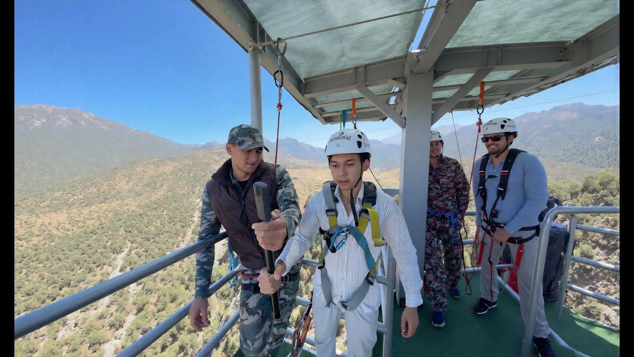 Adrenaline Rope Jumping - Zomin, Uzbekistan #adrenaline #jumping #experiment #activity #rope