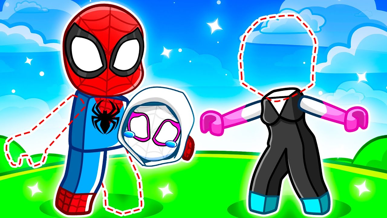 ROBLOX STEAL BODY PARTS with Spider-Man and Spider-Gwen!