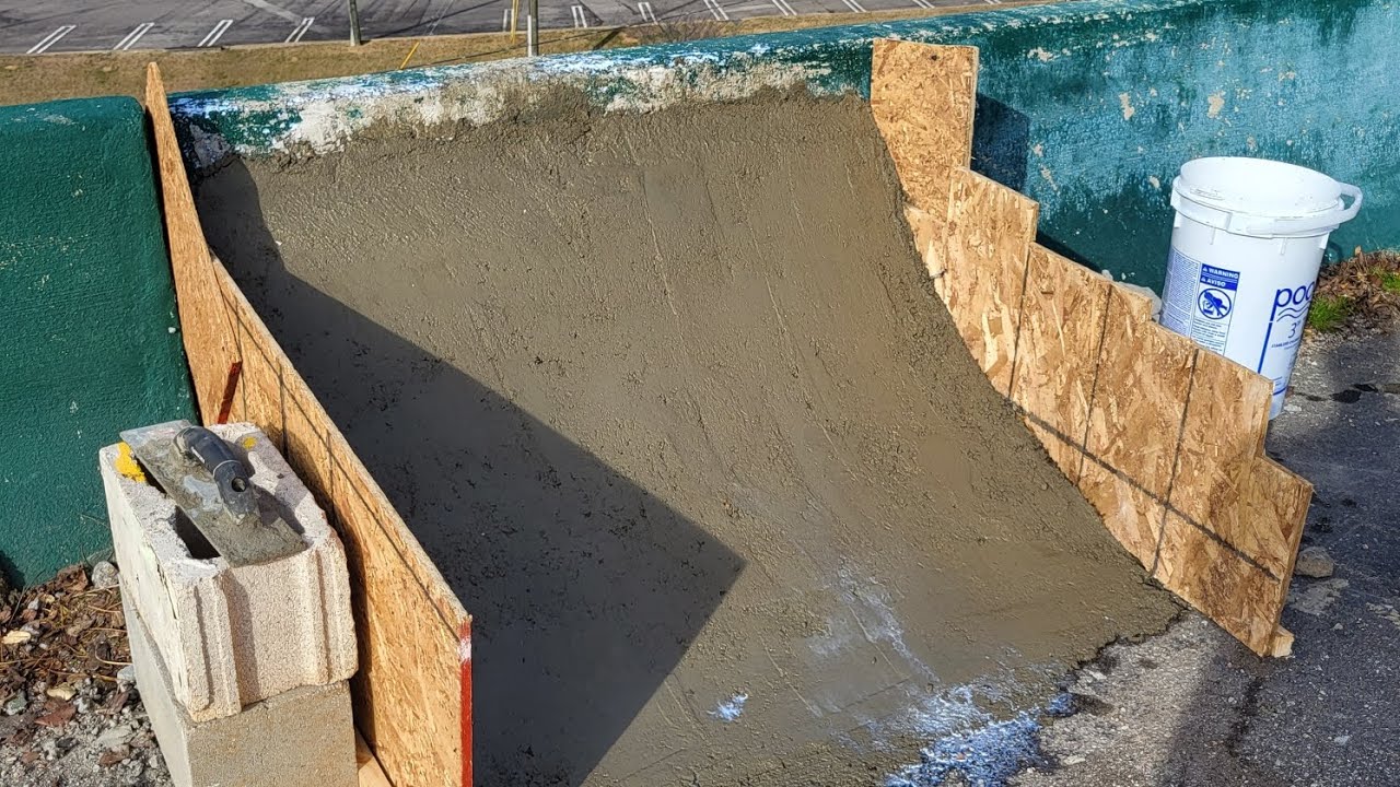 How to build/re-build a DIY jersey barrier quarter pipe.