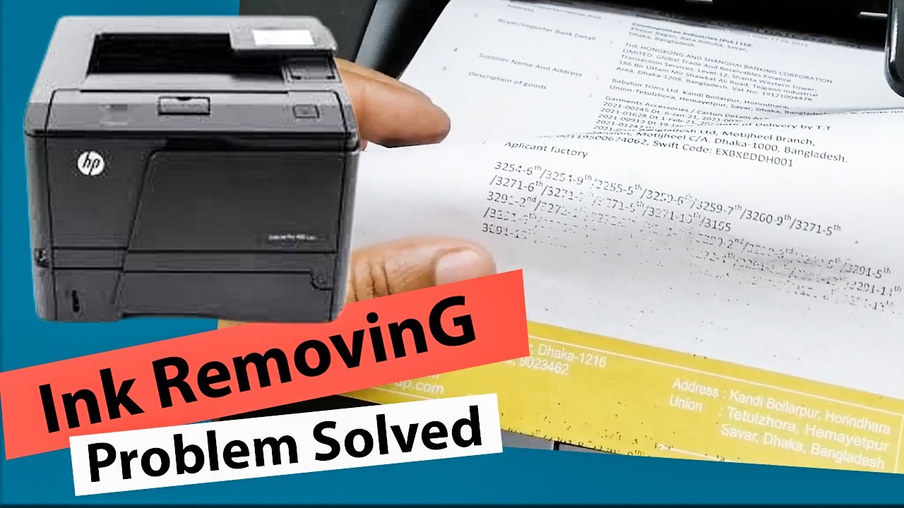 How to fix Ink removing Problem Hp 401 laser printer
