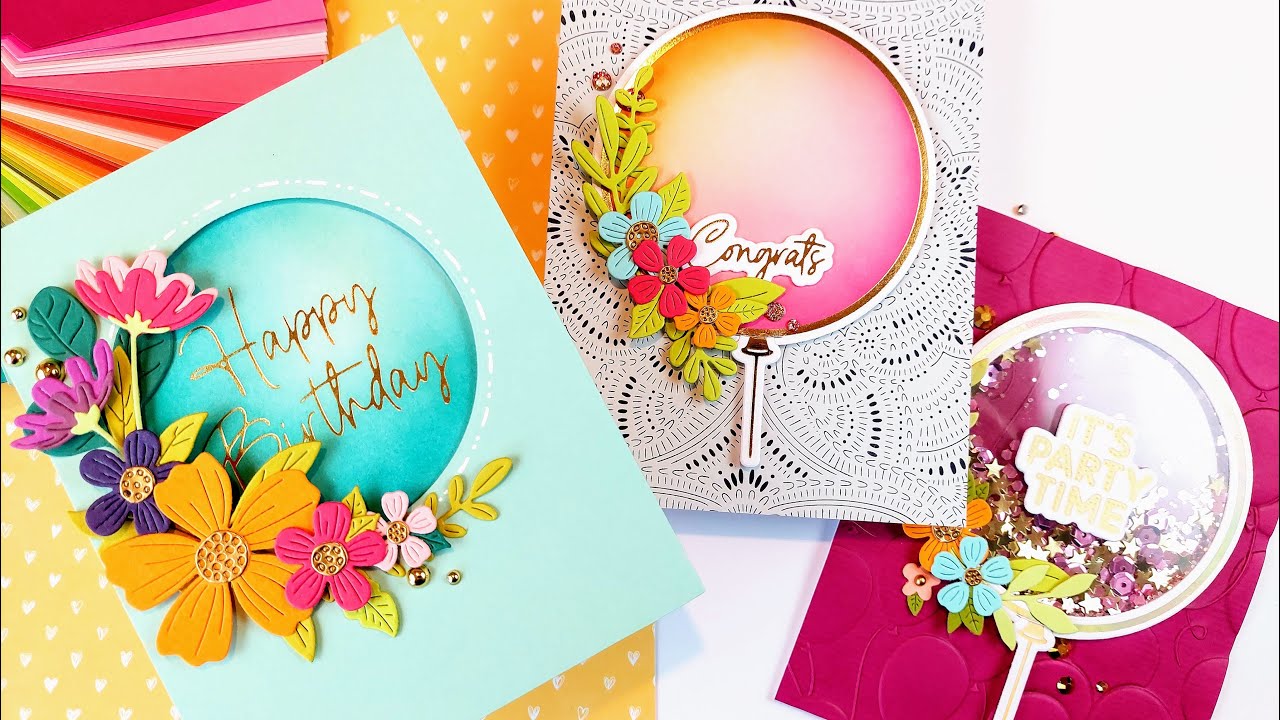 Spellbinders It's My Party | One Hot Foil Set, 3 Showstopping Birthday Cards