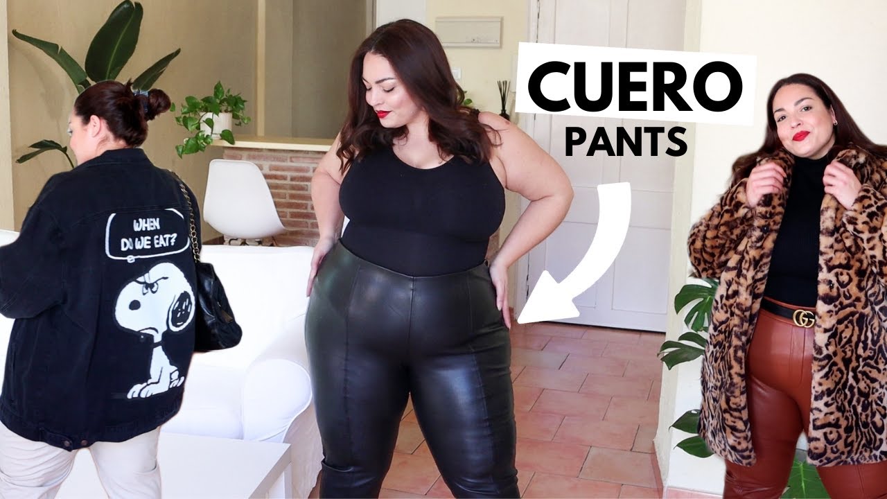 PANTALONES DE CUERO XXL ¿Cómo llevarlos? | Looks Talla Grande | Pretty and Olé