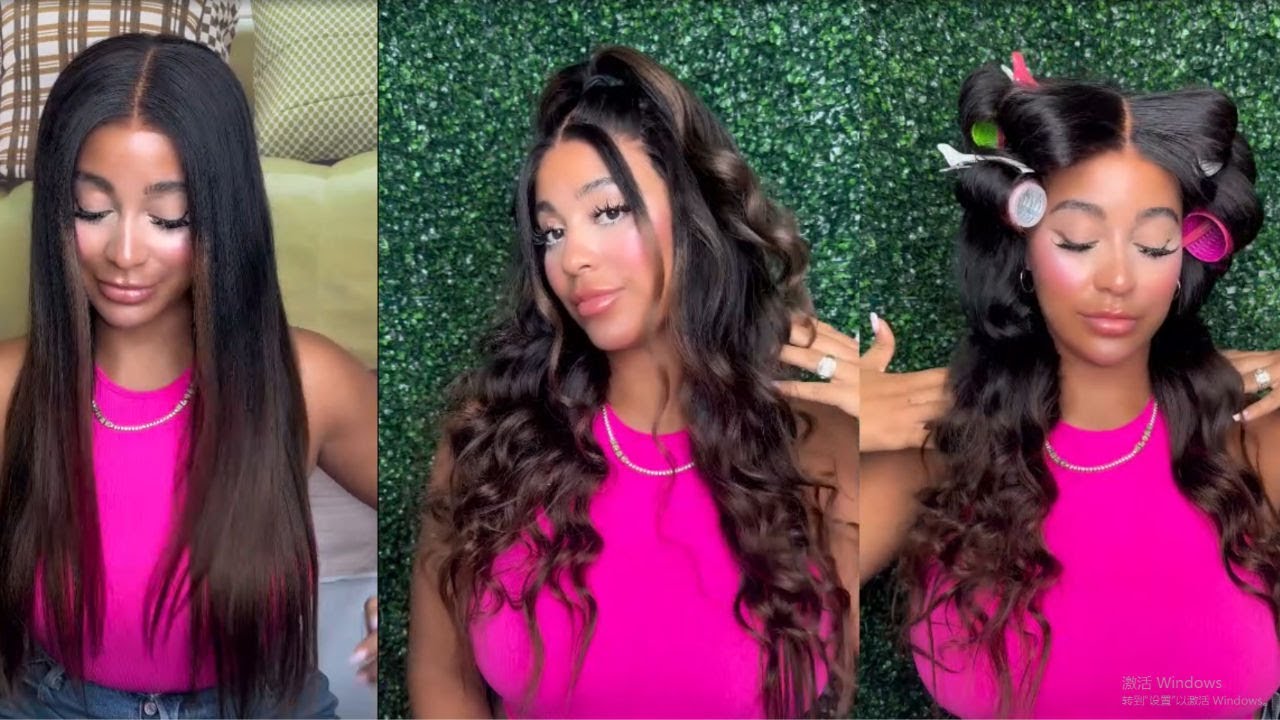 Black to Chestnut Brown Yaki Straight 7x5 Pre Cut Pre Plucked,Bleached Knots Glueless Wigs for Women