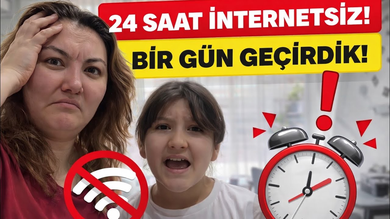 YİRMİDÖRT SAAT İNTERNETSİZ BİR GÜN /SENCE KİM KAZANDI 🏆 #annekız #challenge #24saat #asel #vlog 