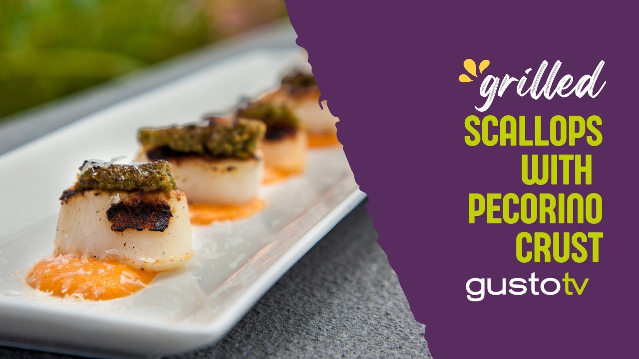 Grilled Scallops with Pecorino Crust | Watts on the Grill | Spencer Watts | Gusto TV