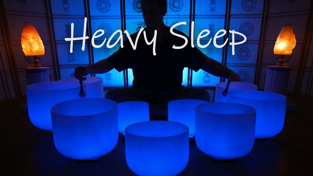 Успокоение блуждающего нерва перед сном 💤 Целебные звуки хрустальных чаш 432 Гц