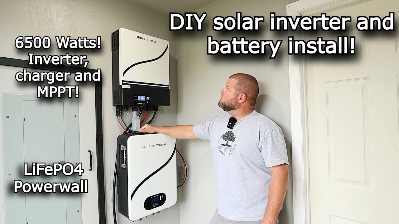 DIY solar inverter and battery install! Orient 6500 watt inverter and Powerwall. #750